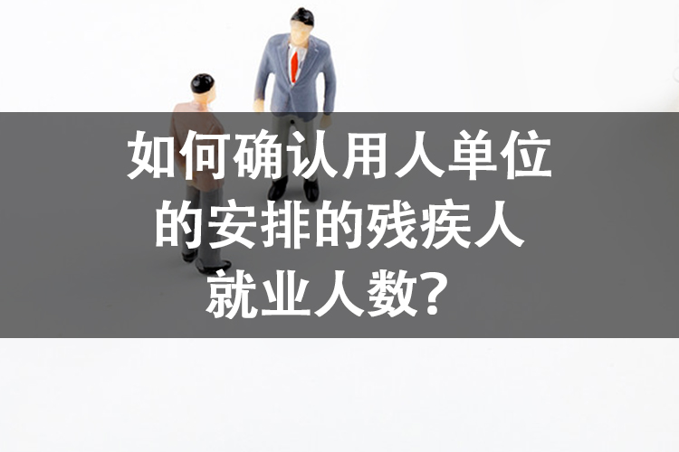 如何确认用人单位的安排的残疾人就业人数？