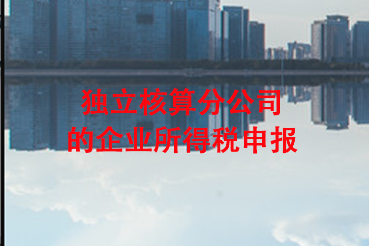 独立核算分公司的企业所得税申报